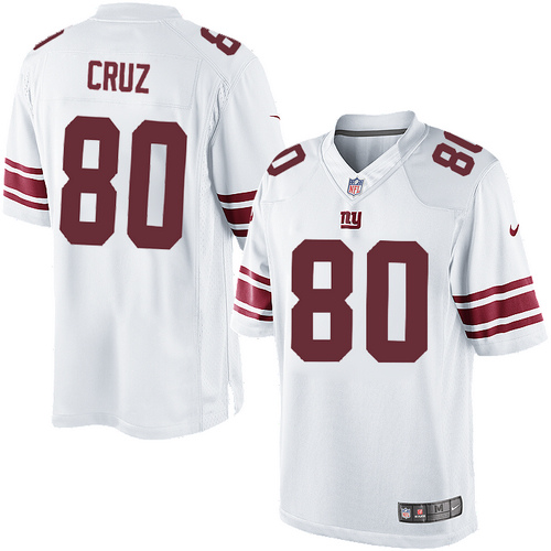 Men's Limited Victor Cruz Nike Jersey White Road - #80 NFL New York Giants